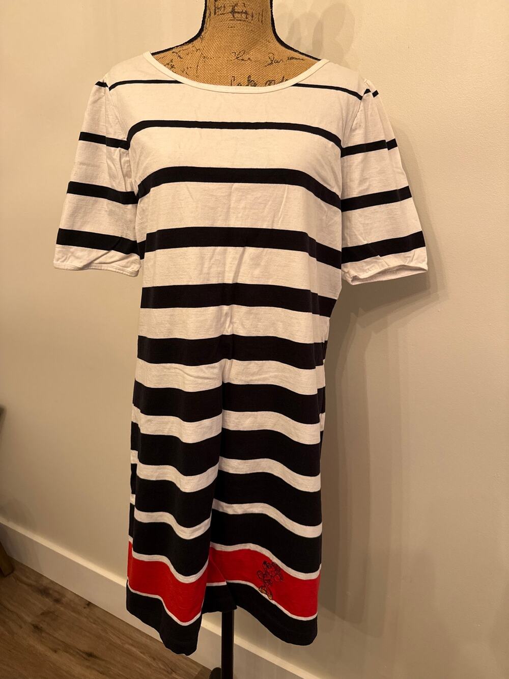 Disney Parks Minnie Mouse Striped Shift Dress Size Large